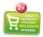 2x Spar vásárlási utalvány 100 000 Ft értékben