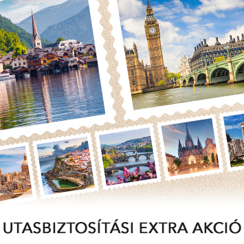 „Hosszú hétvége” kedvezmény - a képen különböző Európai turistalátványosságok láthatóak