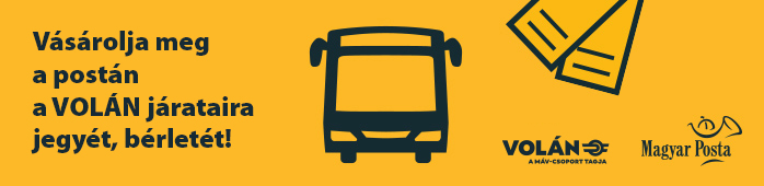 vásárolja meg a postán a volánbusz járataira jegyét, bérletét